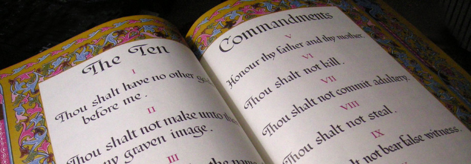 Swipe for more photos image of The Ten Commandments